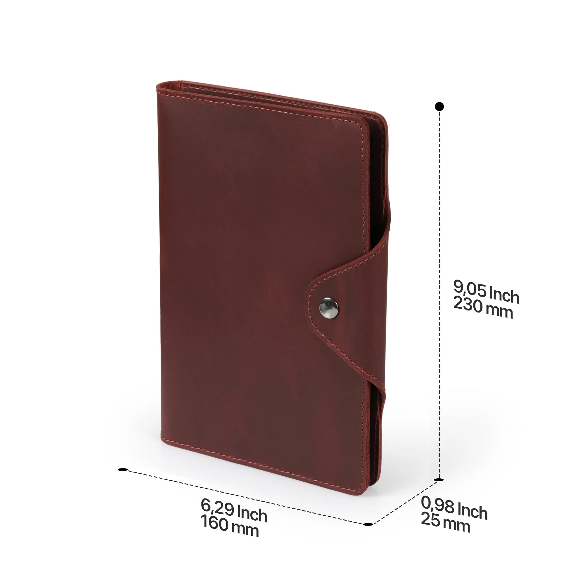 Londo Personalized Top Grain Leather Portfolio with Notepad (Snap Closure & Lock)