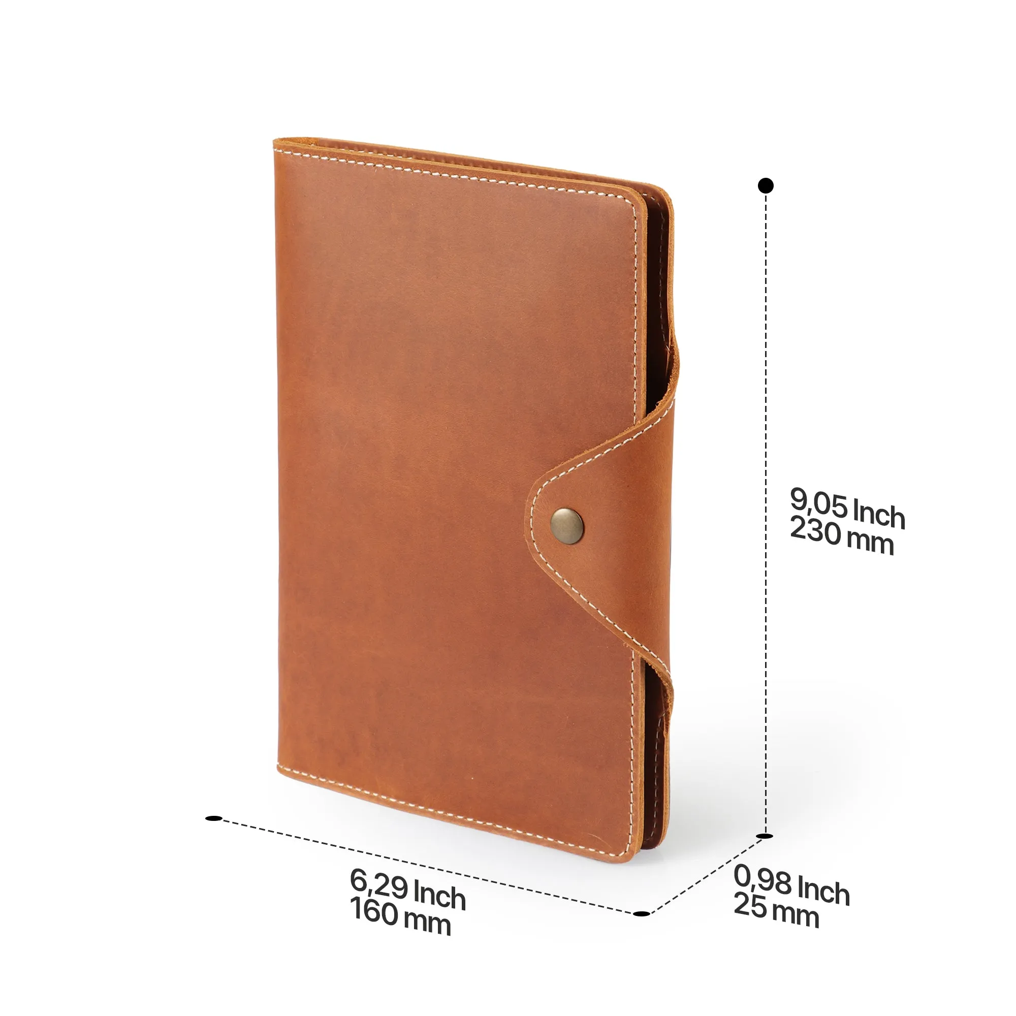 Londo Personalized Top Grain Leather Portfolio with Notepad (Snap Closure & Lock)