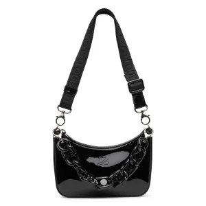 Loubila Chain black patent mini shoulder bag