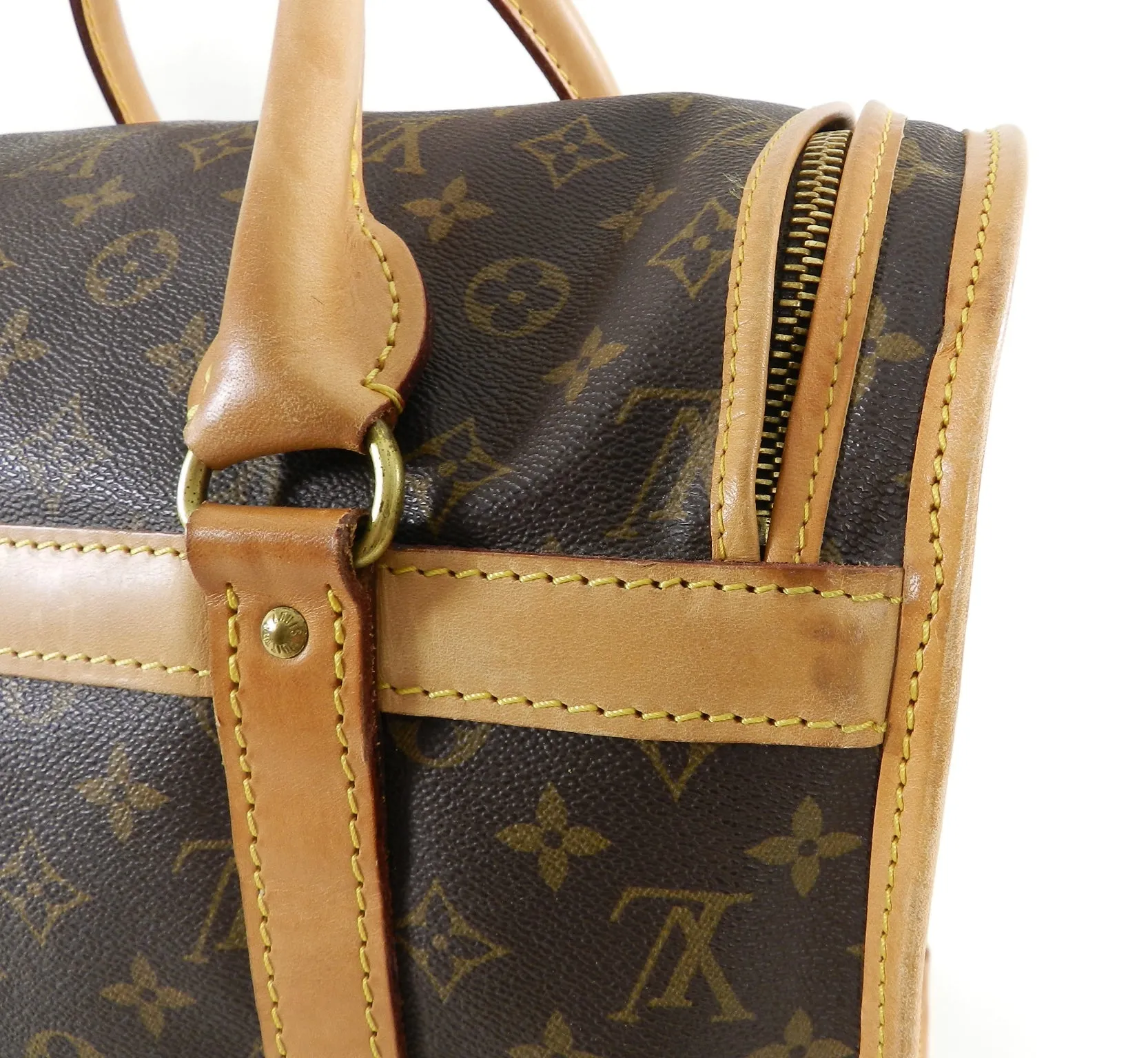 Louis Vuitton Monogram Canvas Sac Chien Train Case Bag