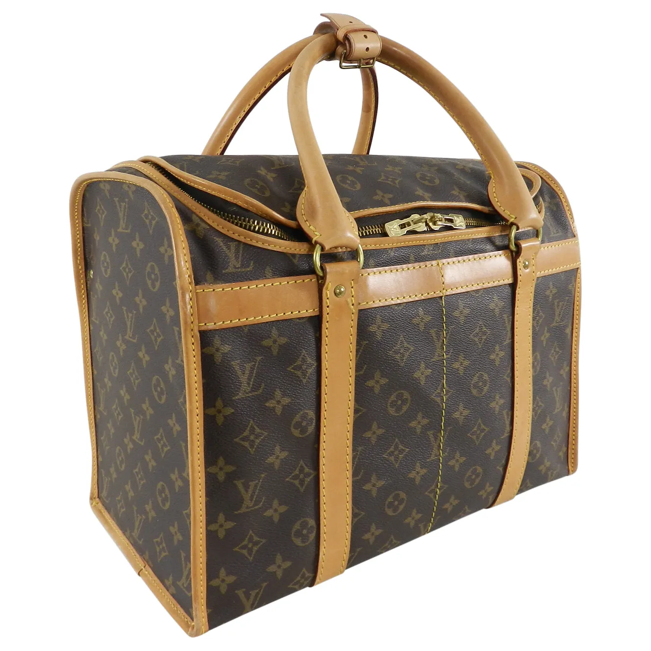 Louis Vuitton Monogram Canvas Sac Chien Train Case Bag
