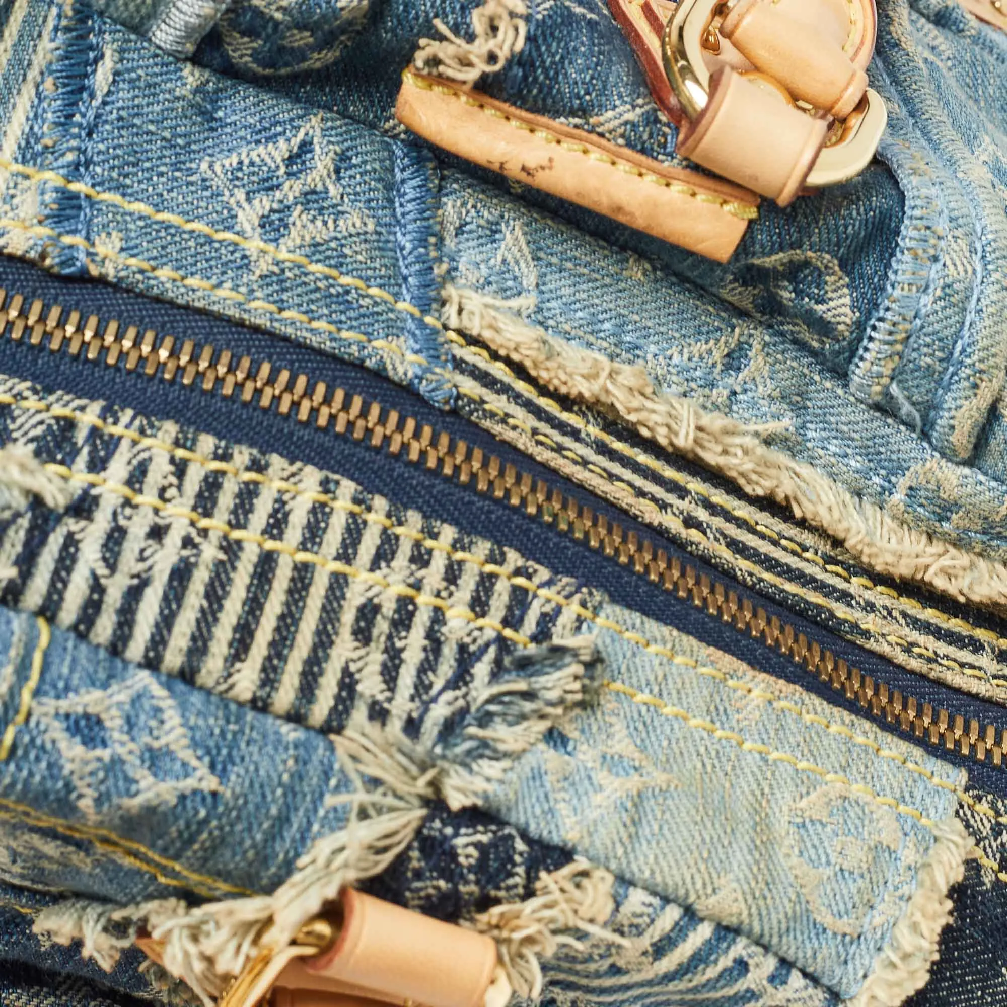 Louis Vuitton Monogram Patchwork Denim Bowly Bag