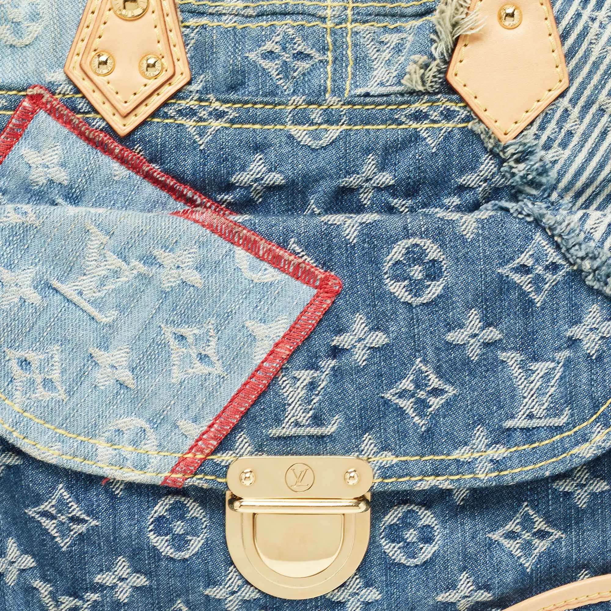 Louis Vuitton Monogram Patchwork Denim Bowly Bag