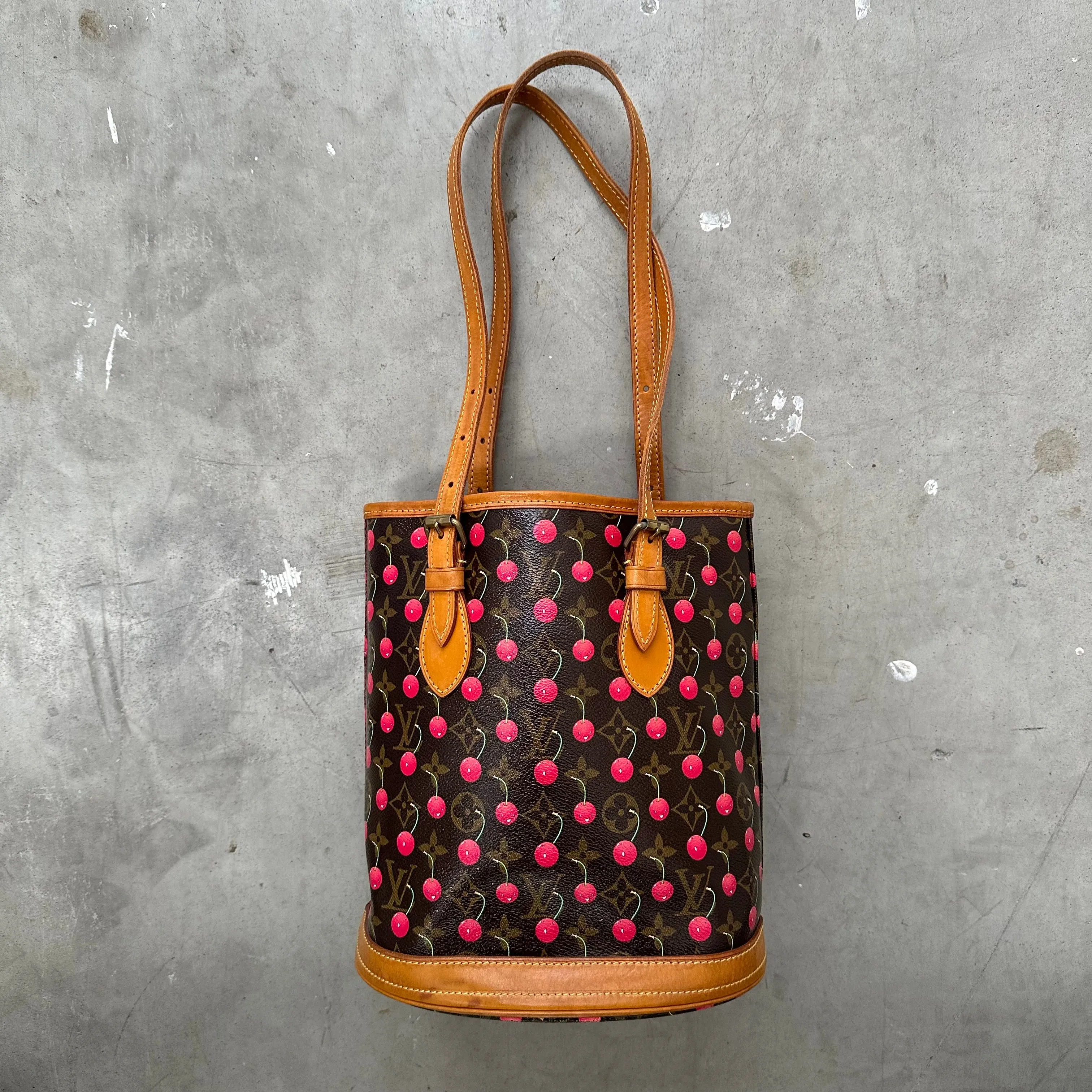 Louis Vuitton Murakami Monogram Cherry Bucket Bag