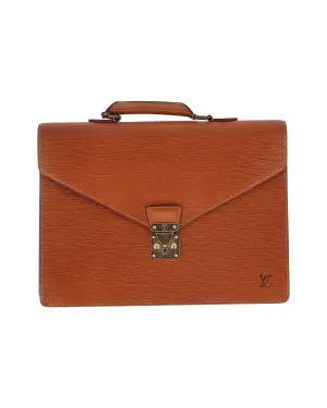 Louis Vuitton Serviette Conseiller Briefcase in Brown Epi Leather