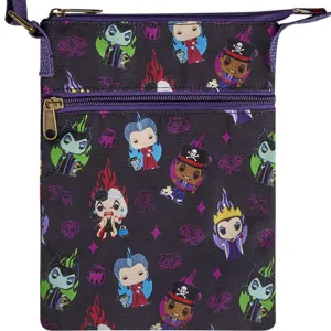 Loungefly x Funko Disney Villains Print Crossbody Passport Bag