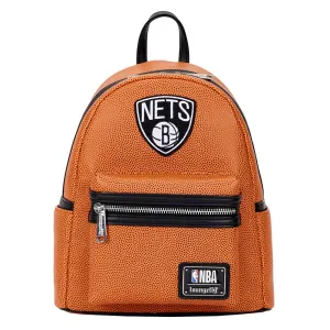 Loungefly x NBA Brooklyn Nets Basketball Logo Mini Backpack