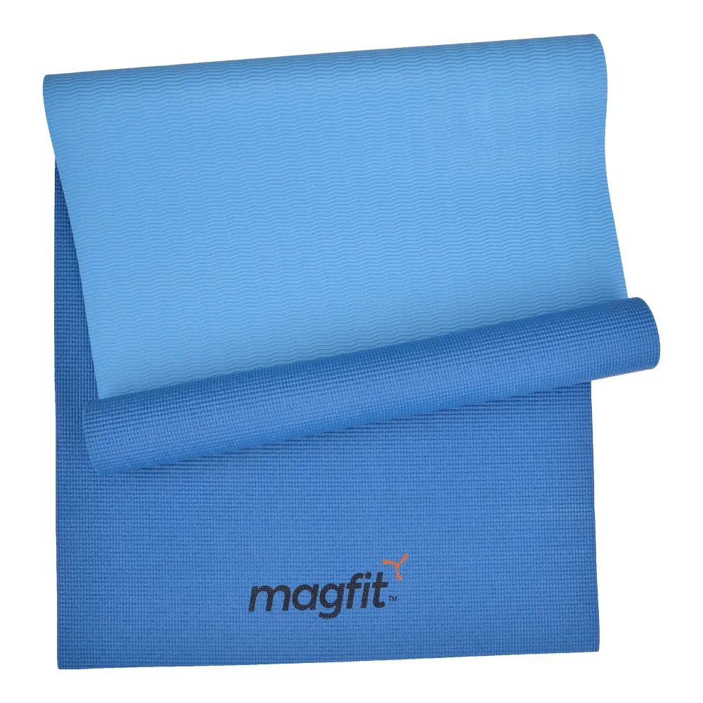 MagFit Double Sided Yoga Mat 6mm (DarkBlue/Light Blue)