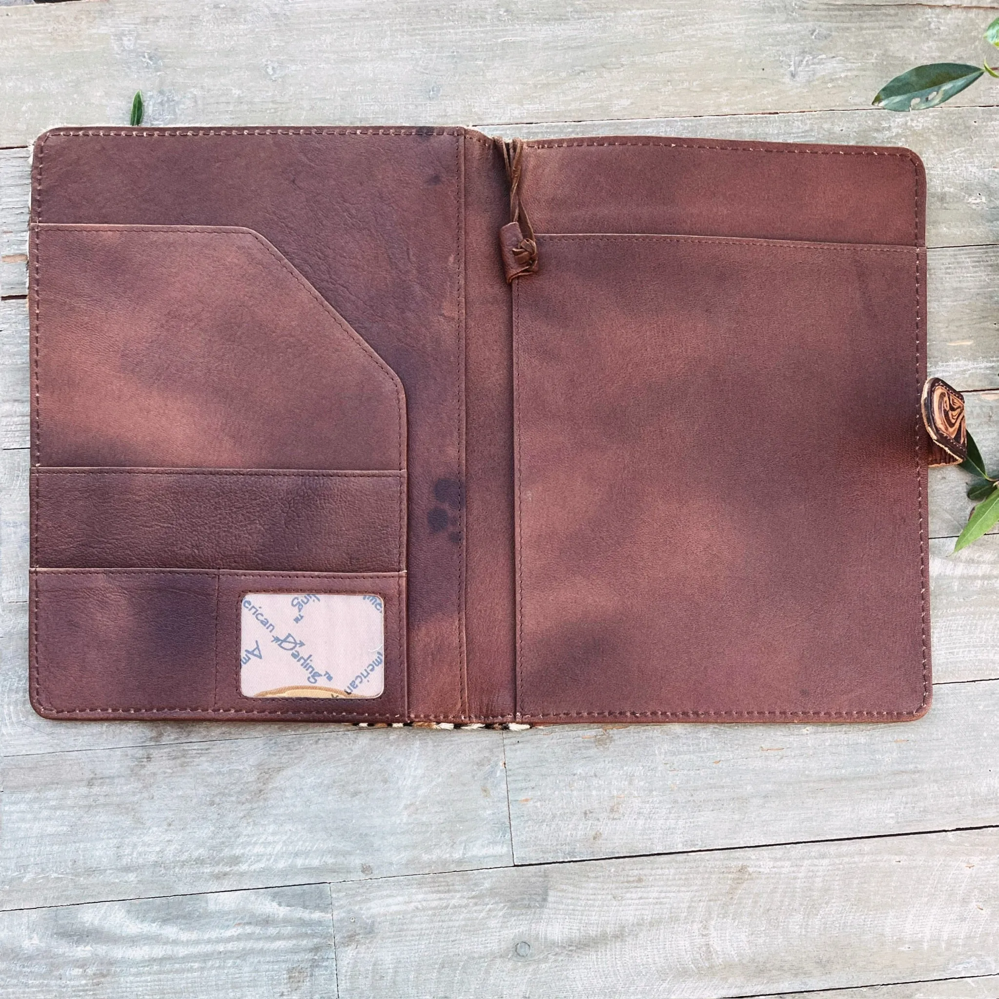 Marble Falls Leather Notebook Portfolio