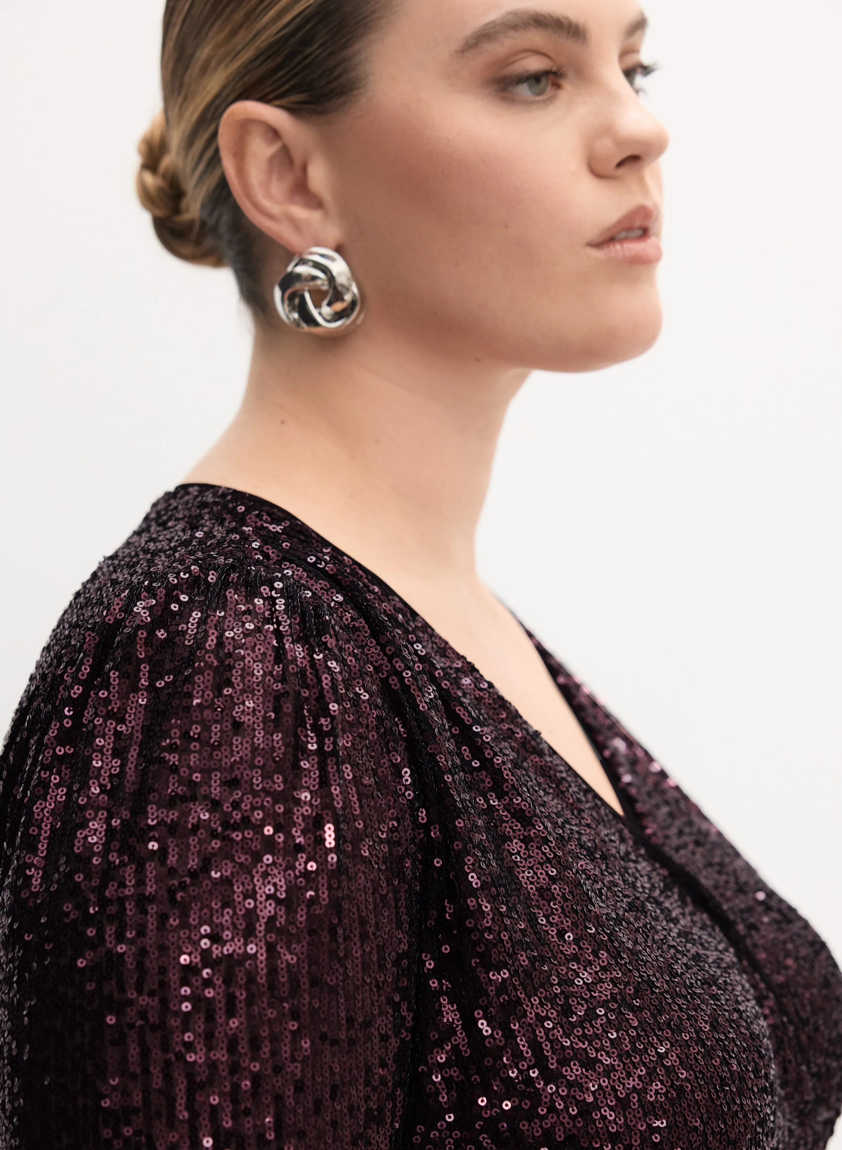 Melanie Lyne - Crossover Sequin Top