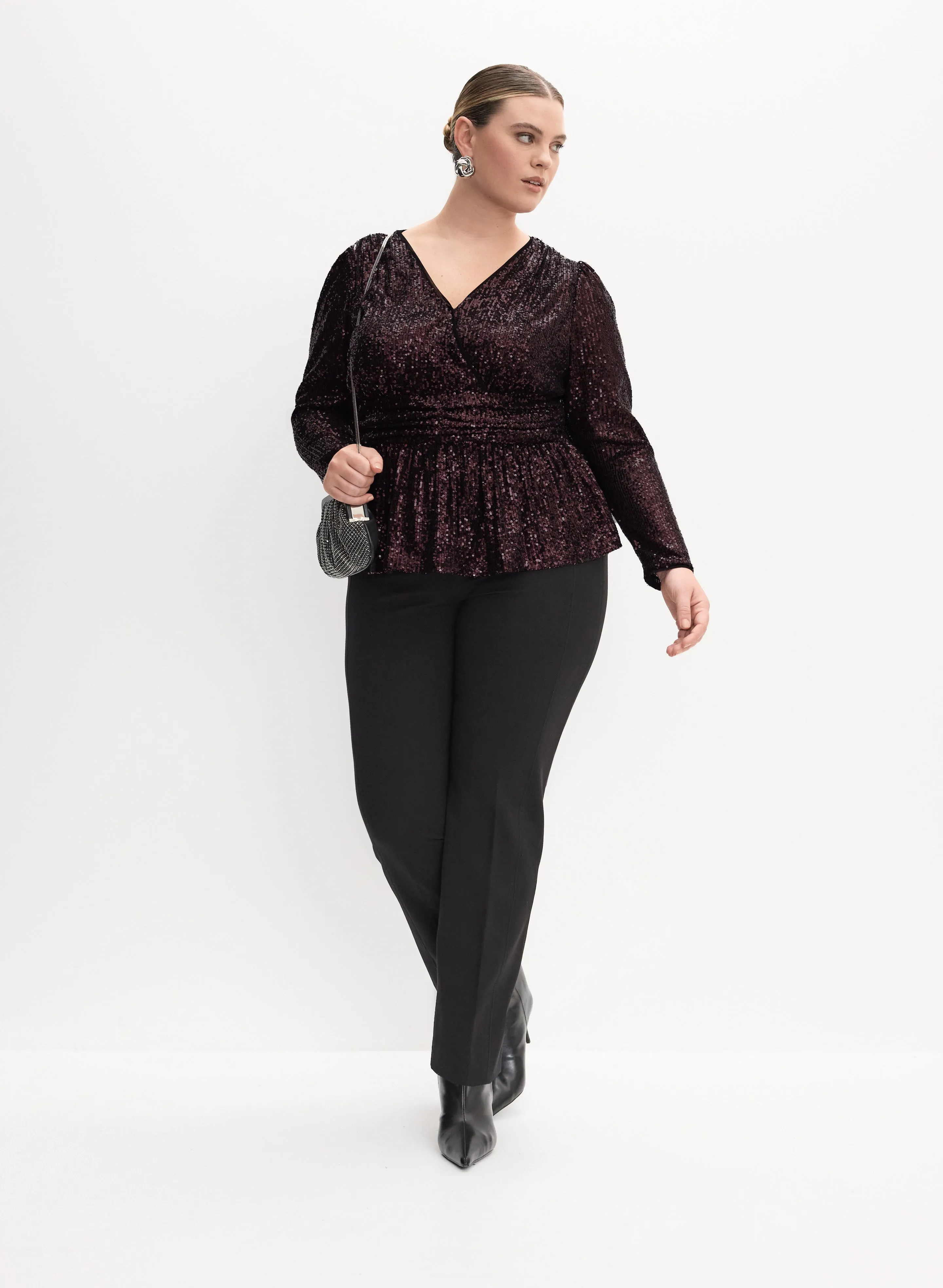Melanie Lyne - Crossover Sequin Top