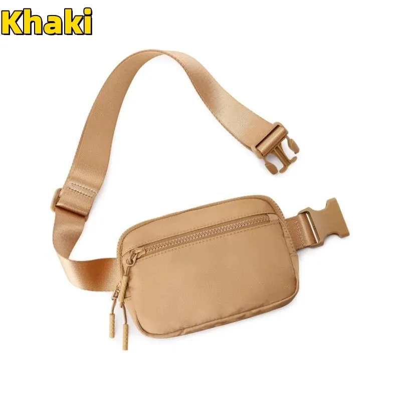 Men Women Waist Bags Small Sling Bag Zipper Chest Bag Girls Crossbody Bag with Adjustable Strap Simple Outdoor Sports Fanny Pack