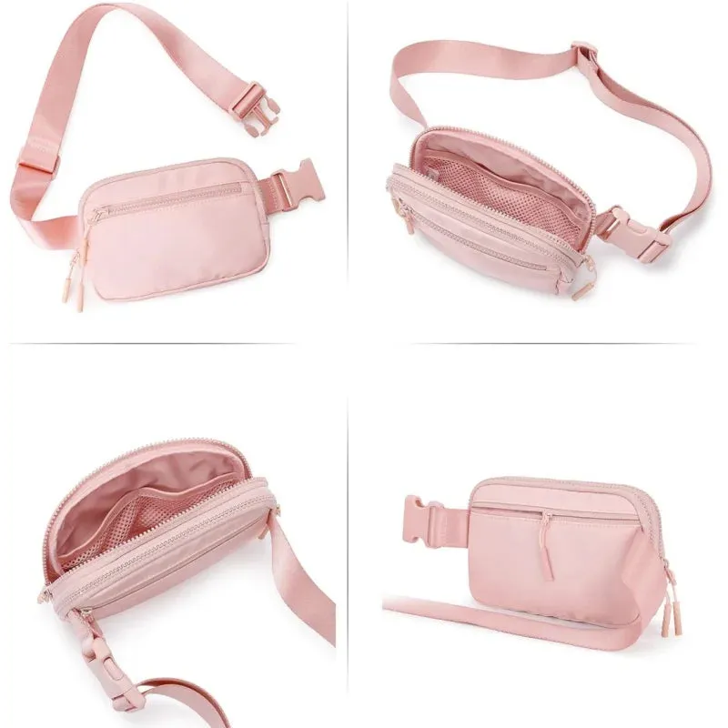 Men Women Waist Bags Small Sling Bag Zipper Chest Bag Girls Crossbody Bag with Adjustable Strap Simple Outdoor Sports Fanny Pack