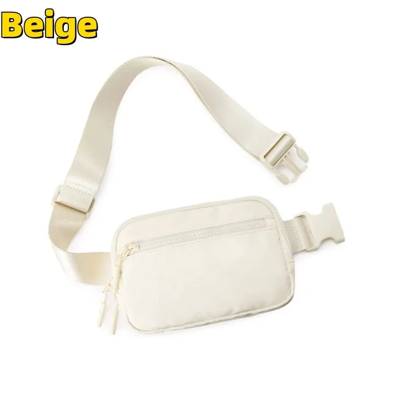 Men Women Waist Bags Small Sling Bag Zipper Chest Bag Girls Crossbody Bag with Adjustable Strap Simple Outdoor Sports Fanny Pack