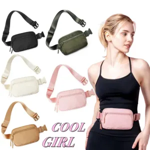 Men Women Waist Bags Small Sling Bag Zipper Chest Bag Girls Crossbody Bag with Adjustable Strap Simple Outdoor Sports Fanny Pack