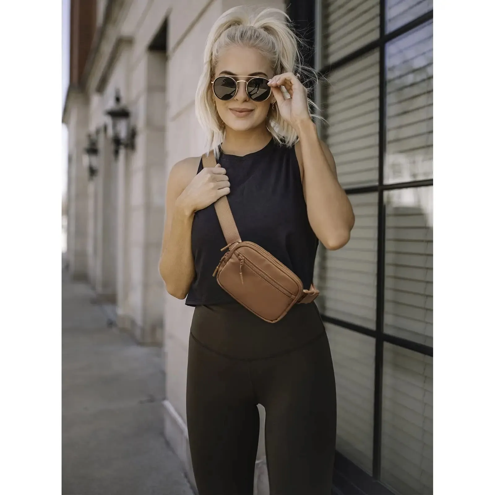 Men Women Waist Bags Small Sling Bag Zipper Chest Bag Girls Crossbody Bag with Adjustable Strap Simple Outdoor Sports Fanny Pack