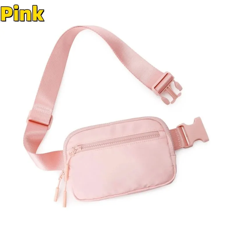 Men Women Waist Bags Small Sling Bag Zipper Chest Bag Girls Crossbody Bag with Adjustable Strap Simple Outdoor Sports Fanny Pack