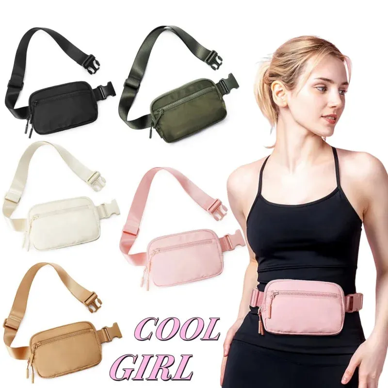 Men Women Waist Bags Small Sling Bag Zipper Chest Bag Girls Crossbody Bag with Adjustable Strap Simple Outdoor Sports Fanny Pack