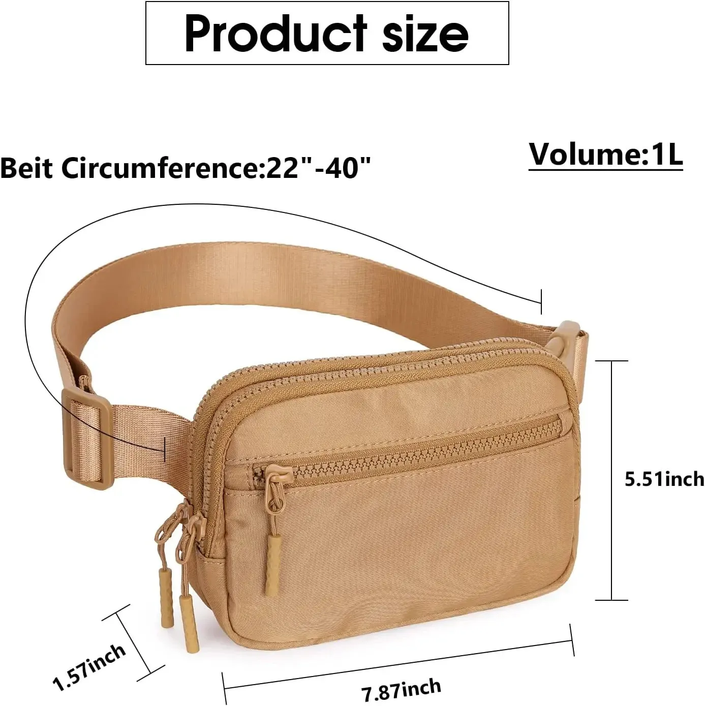 Men Women Waist Bags Small Sling Bag Zipper Chest Bag Girls Crossbody Bag with Adjustable Strap Simple Outdoor Sports Fanny Pack