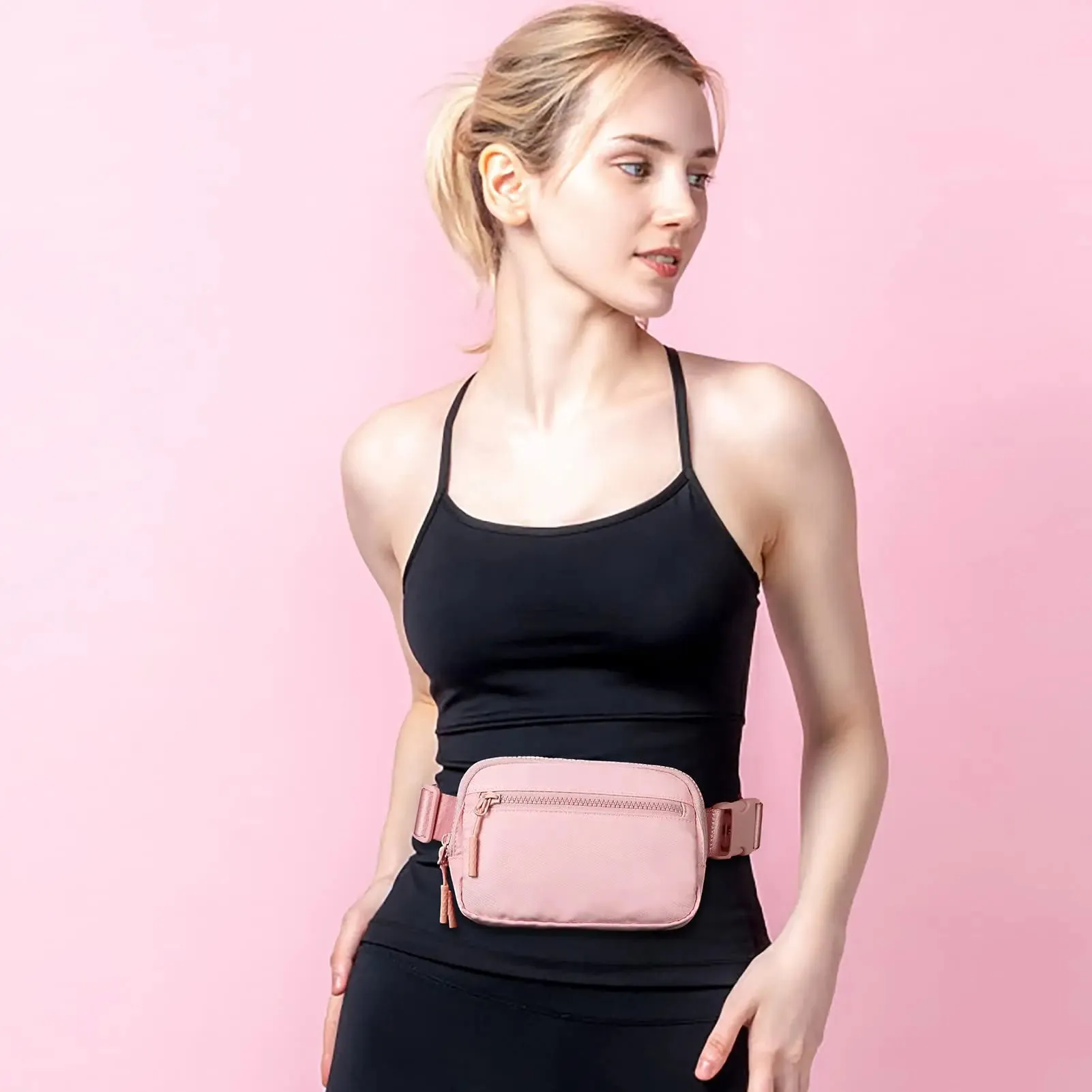 Men Women Waist Bags Small Sling Bag Zipper Chest Bag Girls Crossbody Bag with Adjustable Strap Simple Outdoor Sports Fanny Pack