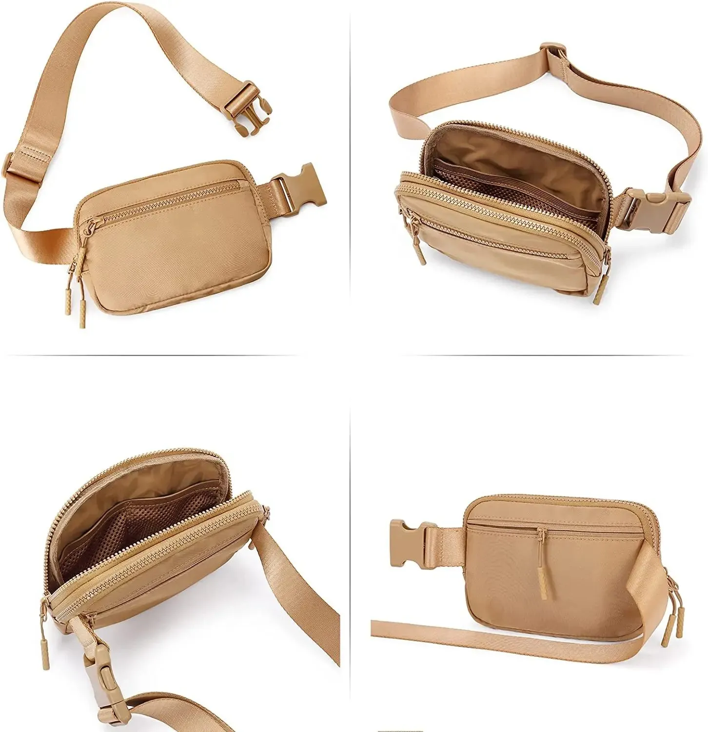 Men Women Waist Bags Small Sling Bag Zipper Chest Bag Girls Crossbody Bag with Adjustable Strap Simple Outdoor Sports Fanny Pack