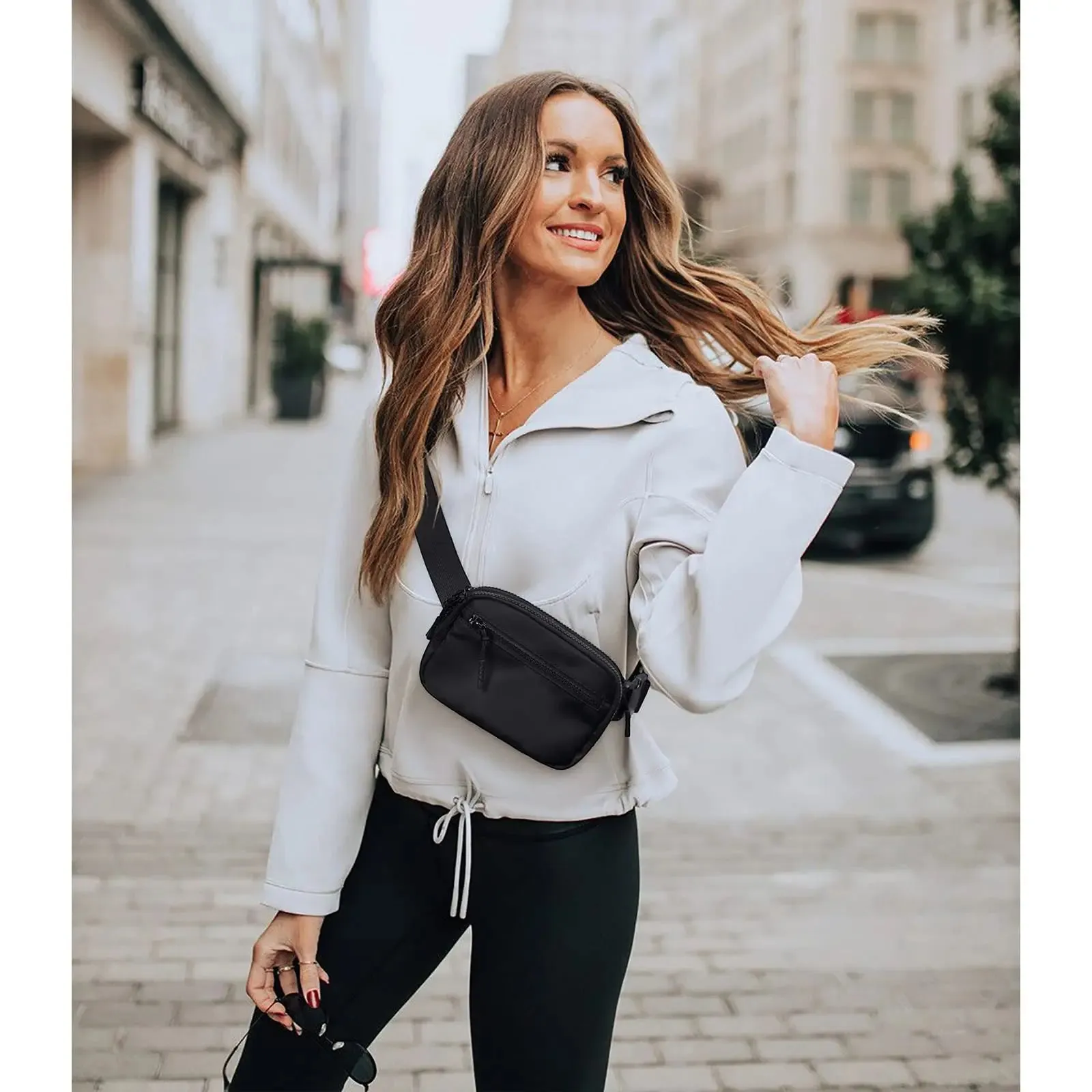 Men Women Waist Bags Small Sling Bag Zipper Chest Bag Girls Crossbody Bag with Adjustable Strap Simple Outdoor Sports Fanny Pack