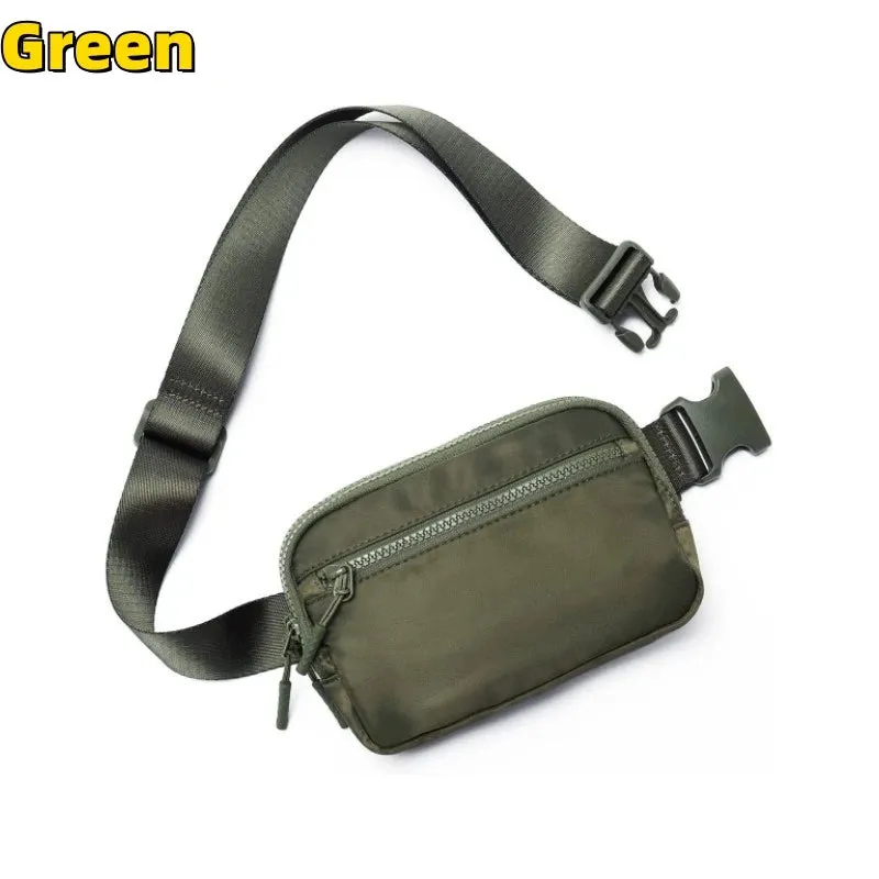 Men Women Waist Bags Small Sling Bag Zipper Chest Bag Girls Crossbody Bag with Adjustable Strap Simple Outdoor Sports Fanny Pack