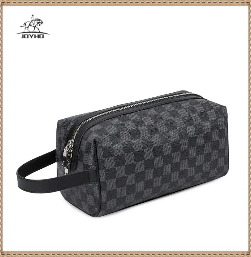 Men's and Women's plaid pattern toiletry bag Simple Storage Bag Small Cosmetics Bag Wash Bag Portable Handbag travel accessories