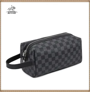 Men's and Women's plaid pattern toiletry bag Simple Storage Bag Small Cosmetics Bag Wash Bag Portable Handbag travel accessories