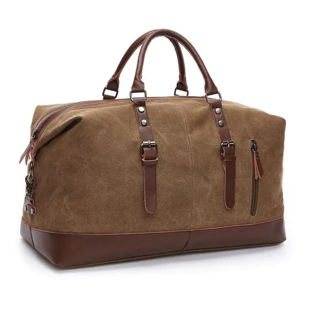 Men's Duffle Bag Travel Waterproof Waxed Canvas
