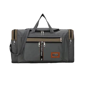Mens Sports Travel Duffel Bag Large Capacity Gym Bags Luggage Bag Grey