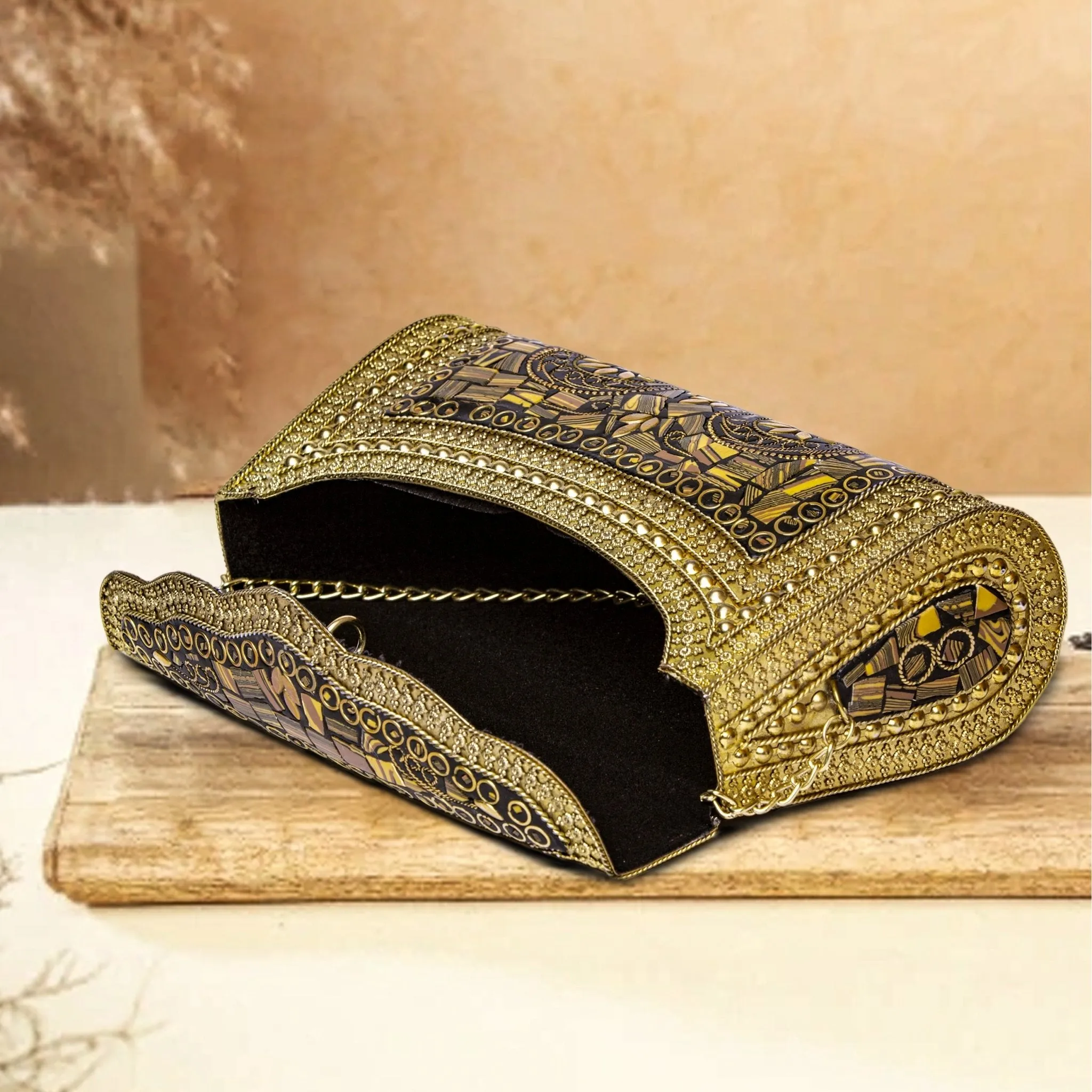 Metallic Premium Clutch | Gold Colour