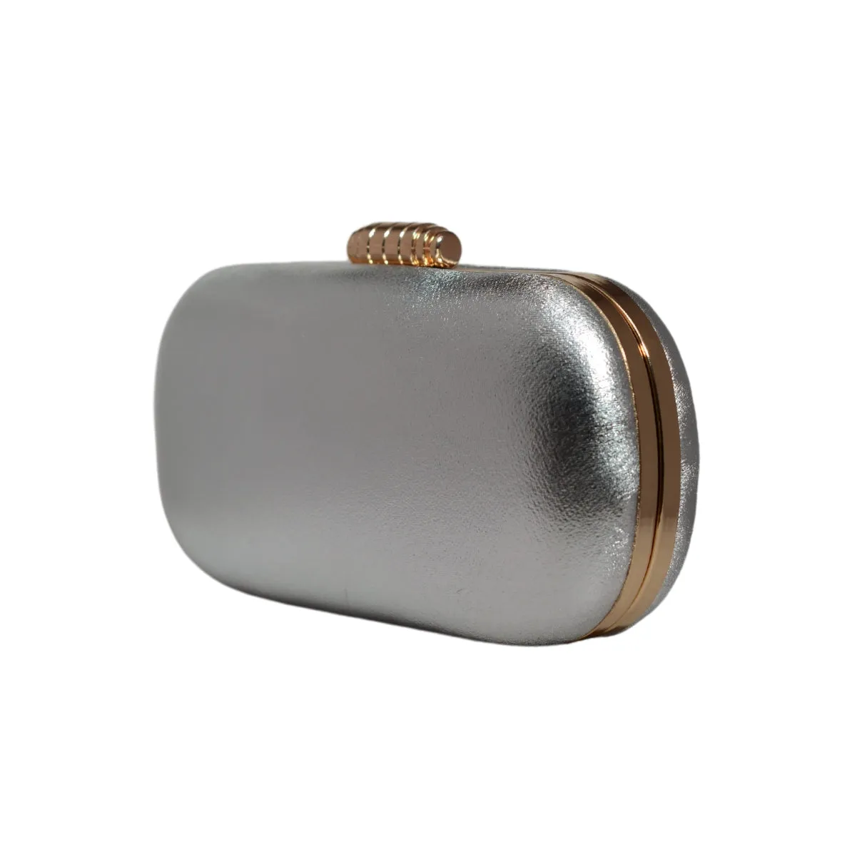 Metallic Silver Shimmery Party Clutch