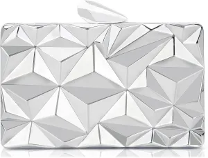 Milisente Women's Clutch Purses Metallic Bridal Party Evening Clutches Bags Cocktail Formal Handbags