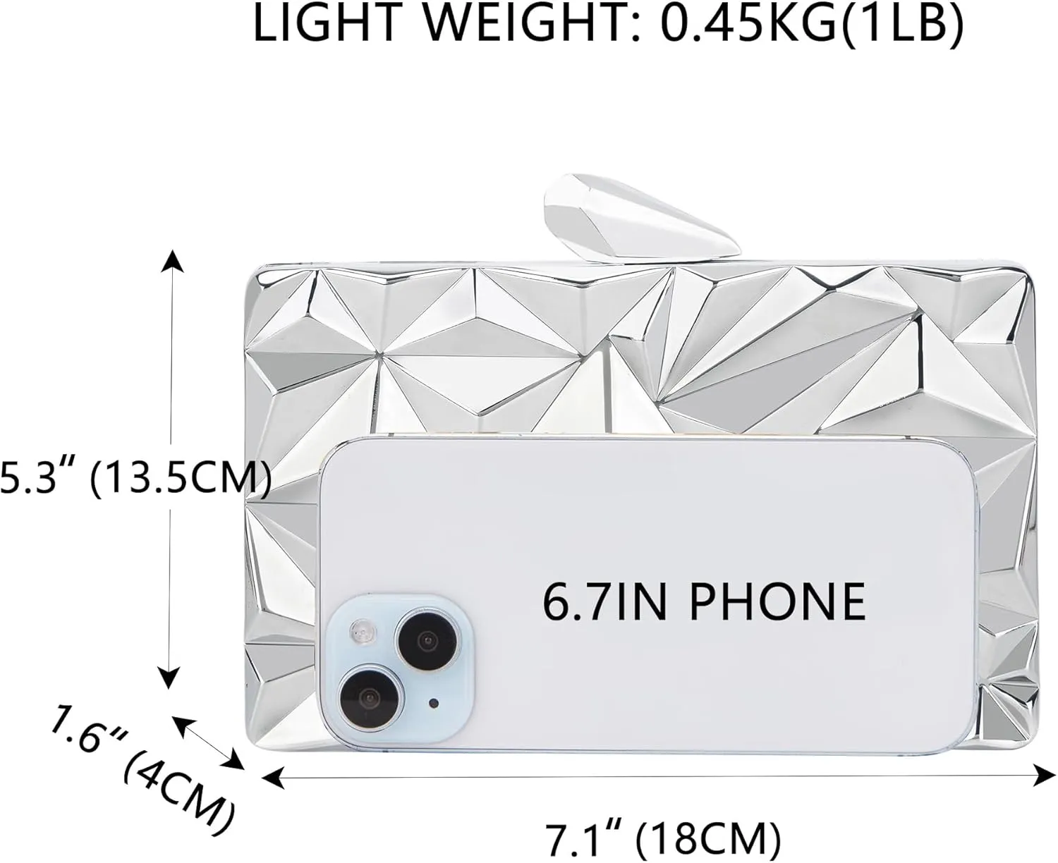 Milisente Women's Clutch Purses Metallic Bridal Party Evening Clutches Bags Cocktail Formal Handbags
