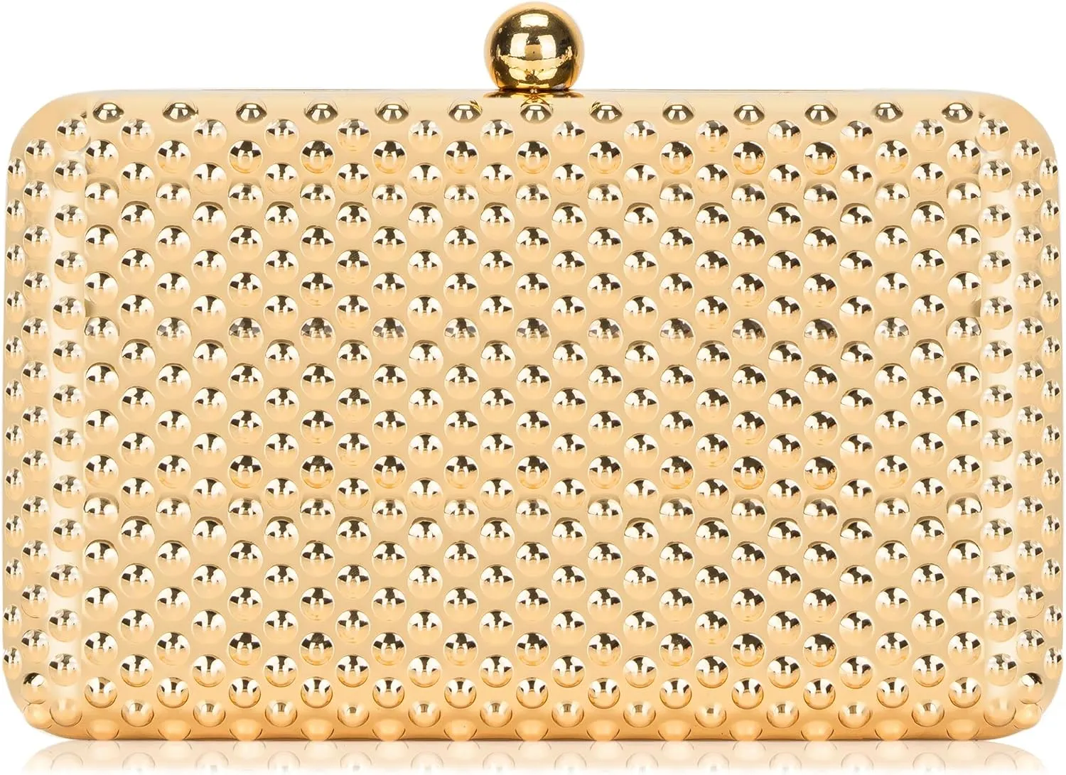 Milisente Women's Clutch Purses Metallic Bridal Party Geometric Evening Clutches Bags Cocktail Formal Handbags (D08B Gold), 08b-gold