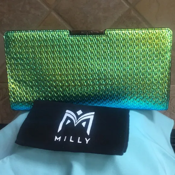 Milly Irredescent Snake Clutch