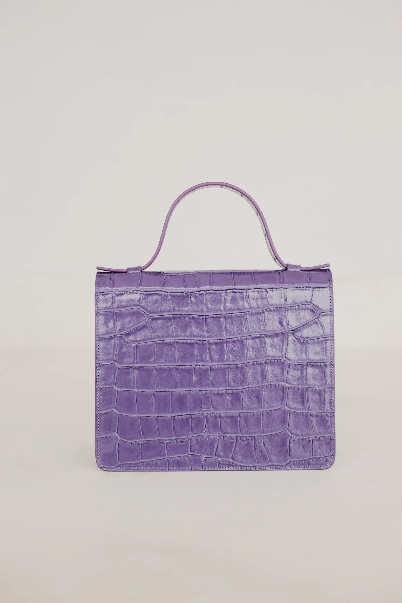 Mini Briefcase | Lavender Croco
