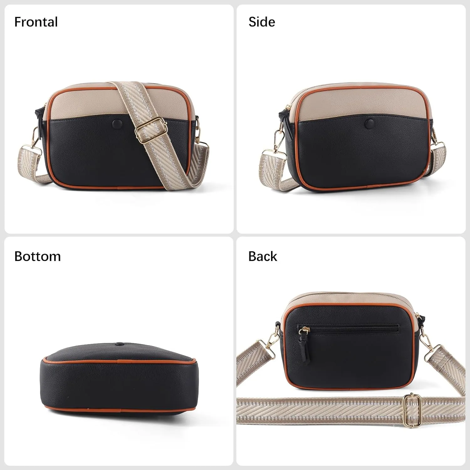 Mini Crossbody Bags for Women Trendy Vegan Leather Purses Small Shoulder Handbags with Adjustable Wide Strap
