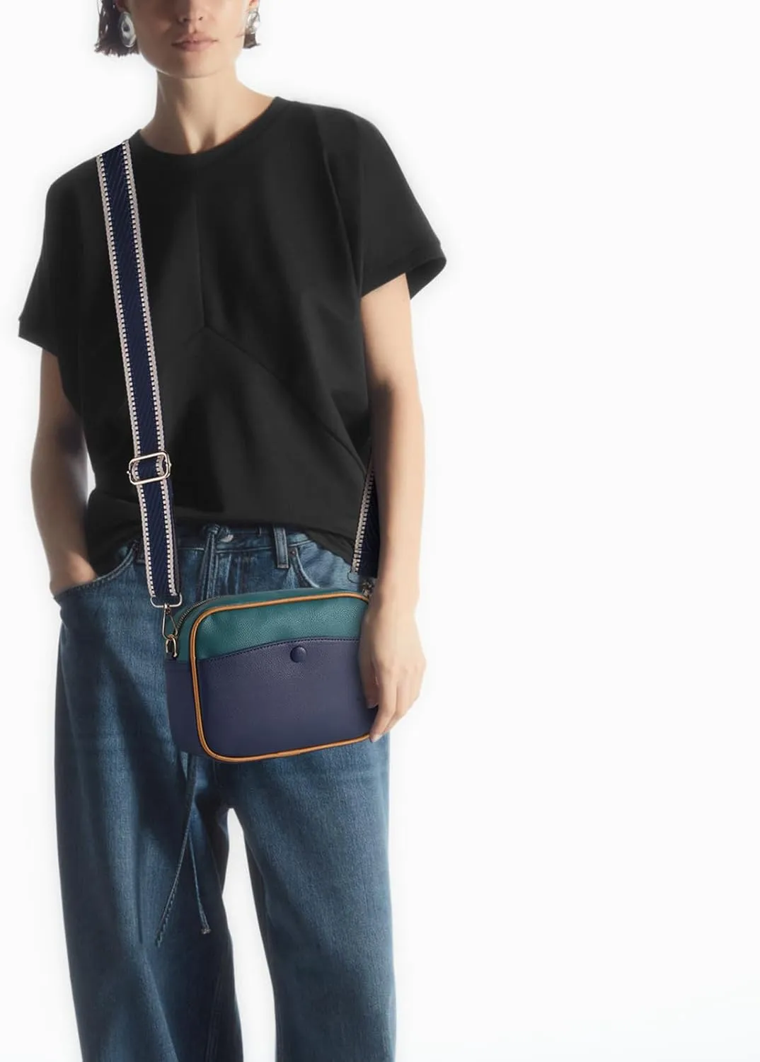 Mini Crossbody Bags for Women Trendy Vegan Leather Purses Small Shoulder Handbags with Adjustable Wide Strap