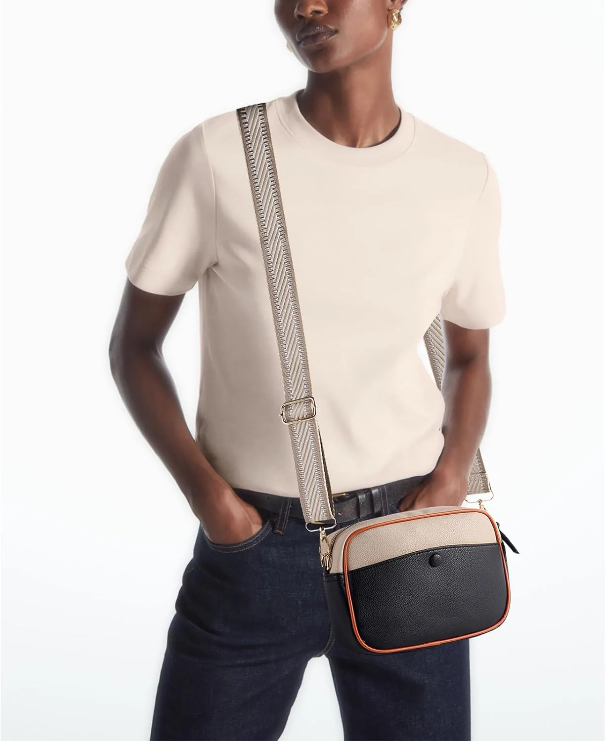 Mini Crossbody Bags for Women Trendy Vegan Leather Purses Small Shoulder Handbags with Adjustable Wide Strap