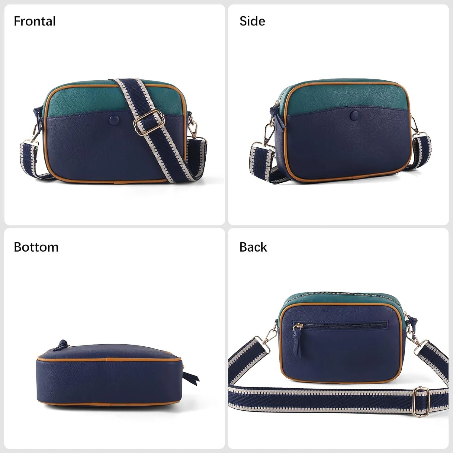 Mini Crossbody Bags for Women Trendy Vegan Leather Purses Small Shoulder Handbags with Adjustable Wide Strap