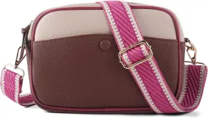Mini Crossbody Bags for Women Trendy Vegan Leather Purses Small Shoulder Handbags with Adjustable Wide Strap
