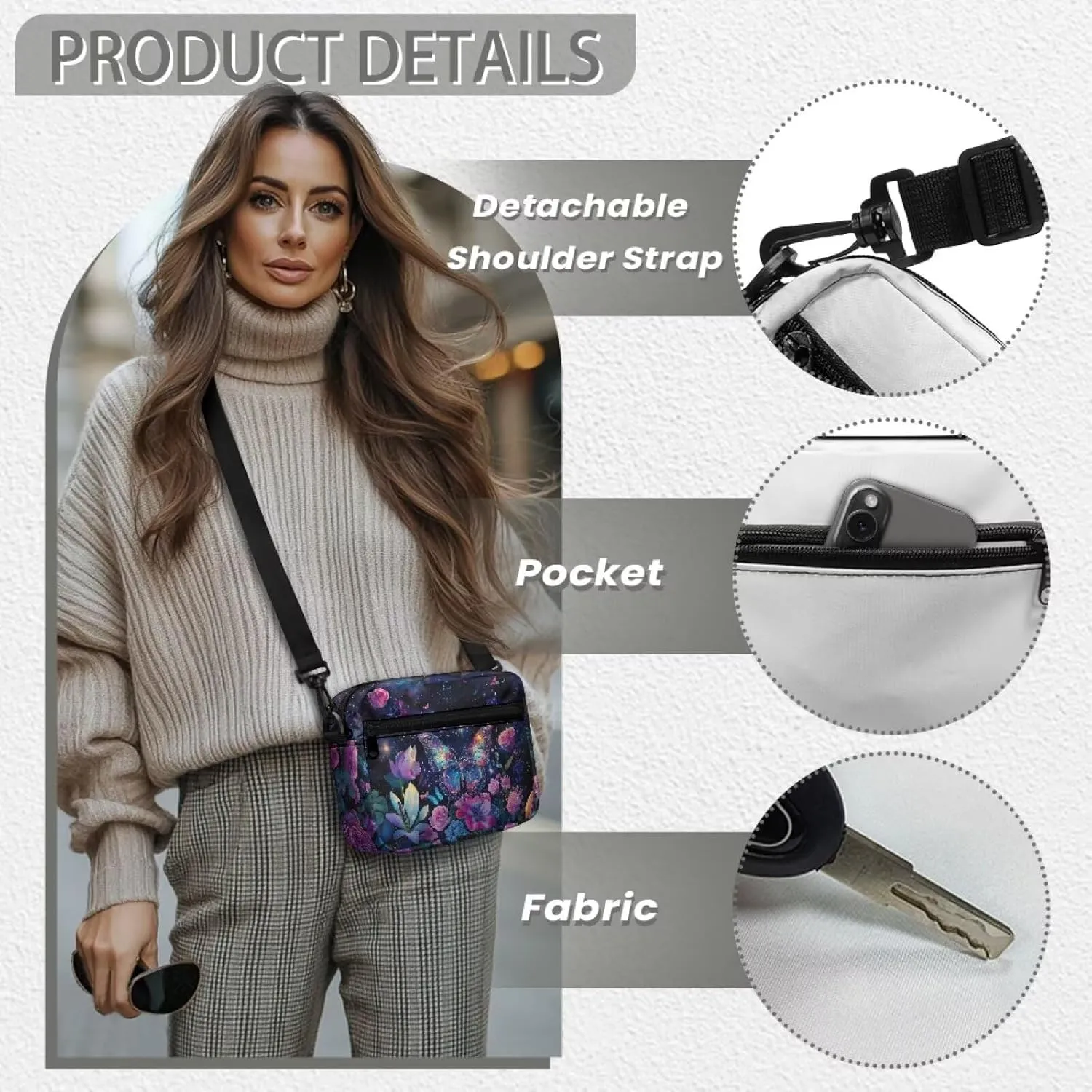 Mini Crossbody Bags for Women with Adjustable Strap for Daily Use