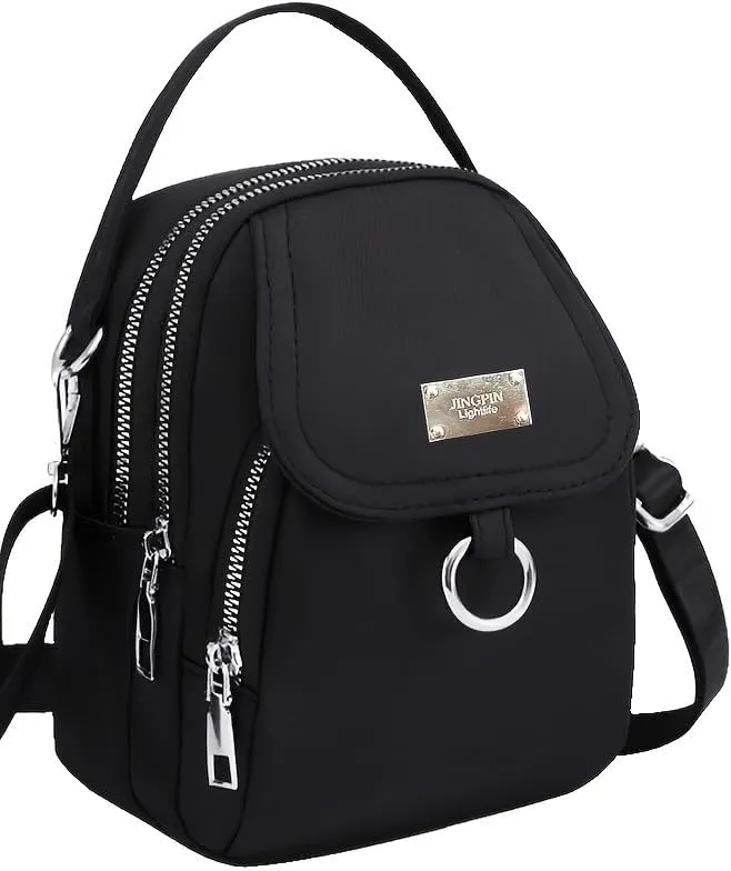 Mini Layered Crossbody Bag - Stylish Nylon Cellphone Purse for Women - Lightweight, Durable & Trendy Handbag for Everyday