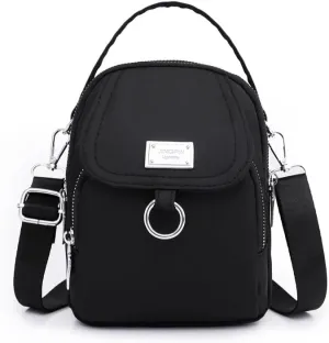 Mini Layered Crossbody Bag - Stylish Nylon Cellphone Purse for Women - Lightweight, Durable & Trendy Handbag for Everyday