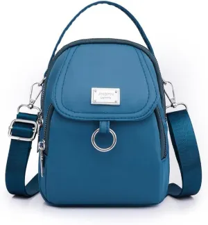 Mini Layered Crossbody Bag - Stylish Nylon Cellphone Purse for Women - Lightweight, Durable & Trendy Handbag for Everyday