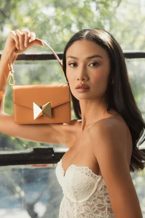 Mini Leather Shoulder Handbag With Gold Hardware - FINAL SALE