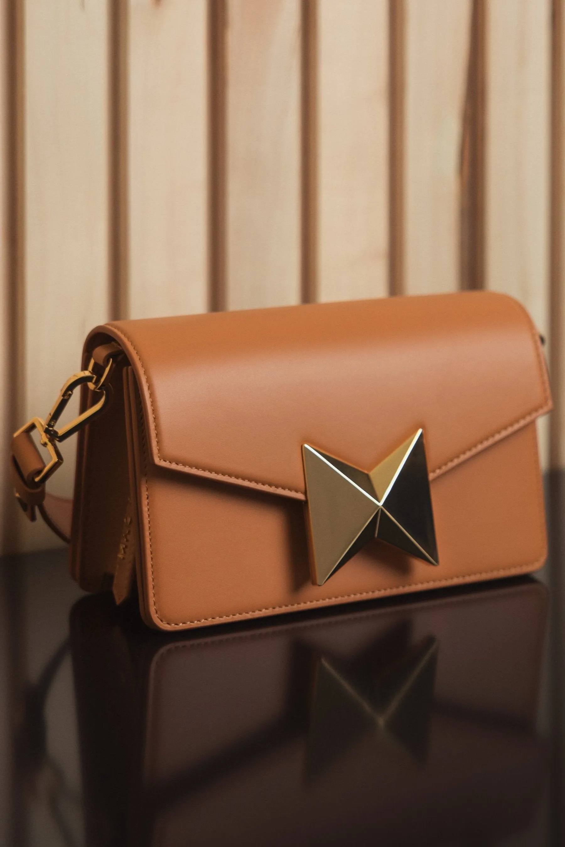 Mini Leather Shoulder Handbag With Gold Hardware - FINAL SALE