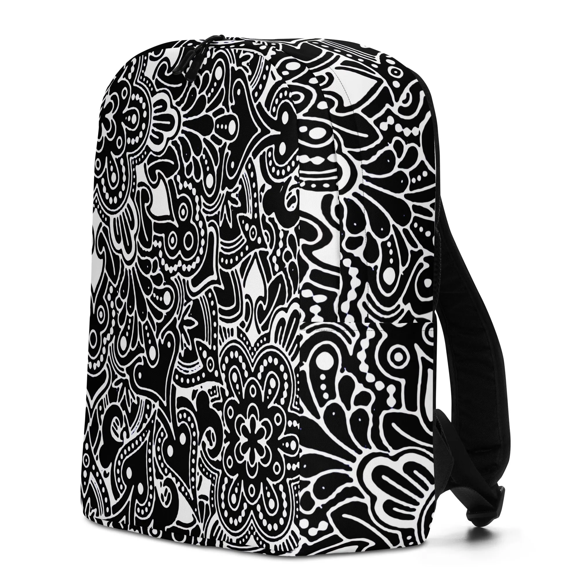 Minimalist Backpack Artsy Paisley Design